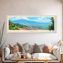 Load image into Gallery viewer, Bamenda, Cameroon Panoramic Travel Poster Canvas Print, Bamenda, Cameroon Painting, Cameroon Art, Bamenda Panoramic Travel Art, Travel Painting