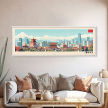 Load image into Gallery viewer, Beijing, China Panoramic Travel Poster Canvas Print, Beijing, China Painting, China Art, Beijing Travel Art, Guest Room Painting
