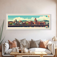 Load image into Gallery viewer, Belfast, Ireland Travel Poster Panoramic Canvas Print, Belfast, Ireland Painting, Ireland Art, Belfast Travel Art, Guest Room Painting