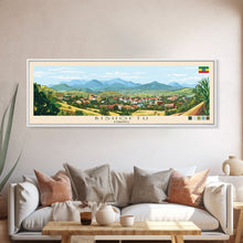 Load image into Gallery viewer, Bishoftu, Ethiopia Panoramic Travel Poster Canvas Print, Bishoftu, Ethiopia Painting, Ethiopia Art, Bishoftu Panoramic Travel Art, Travel Painting