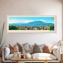 Carregar imagem no visualizador da galeria, Bujumbura, Burundi Panoramic Travel Poster Canvas Print, Bujumbura, Burundi Painting, Burundi Art, Bujumbura Travel Art, Guest Room Painting