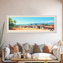 Carregar imagem no visualizador da galeria, Cabinda, Angola Panoramic Travel Poster Canvas Print, Cabinda, Angola Painting, Angola Art, Cabinda Travel Art, Guest Room Painting
