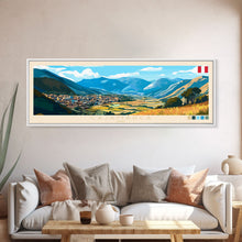 Carregar imagem no visualizador da galeria, Cajamarca, Peru Panoramic Travel Poster Canvas Print, Cajamarca, Peru Painting, Peru Art, Cajamarca Travel Art, Guest Room Painting