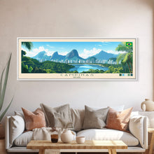 Carregar imagem no visualizador da galeria, Campinas, Brazil Travel Poster Panoramic Canvas Print, Campinas, Brazil Painting, Brazil Art, Campinas Travel Art, Guest Room Painting