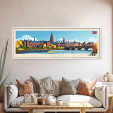 Carregar imagem no visualizador da galeria, Carlisle, England Travel Poster Panoramic Canvas Print, Carlisle, England Painting, England Art, Carlisle Travel Art, Guest Room Painting