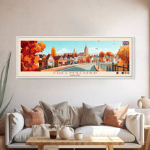 Cargar imagen en el visor de la galería, Chelmsford, England Travel Poster Panoramic Canvas Print, Chelmsford, England Painting, England Art, Chelmsford Travel Art, Guest Room Painting