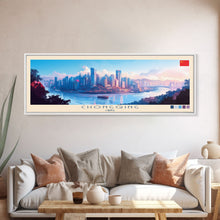 Load image into Gallery viewer, Chongqing, China Panoramic Travel Poster Canvas Print, Chongqing, China Painting, China Art, Chongqing Travel Art, Guest Room Painting