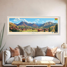 Cargar imagen en el visor de la galería, Cobija, Bolivia Panoramic Travel Poster Canvas Print, Cobija, Bolivia Painting, Bolivia Art, Cobija Travel Art, Guest Room Painting