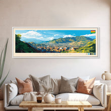 Load image into Gallery viewer, Cochabamba, Bolivia Panoramic Travel Poster Canvas Print, Cochabamba, Bolivia Painting, Bolivia Art, Cochabamba Travel Art, Living Room Painting