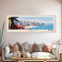 Cargar imagen en el visor de la galería, Conakry, Guinea Panoramic Travel Poster Canvas Print, Conakry, Guinea Painting, Guinea Art, Conakry Travel Art, Guest Room Painting