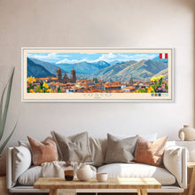 Carregar imagem no visualizador da galeria, Cusco, Peru Travel Poster Panoramic Canvas Print, Cusco, Peru Painting, Peru Art, Cusco Travel Art, Guest Room Painting