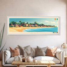 Load image into Gallery viewer, Daloa, Ivory Coast Panoramic Travel Poster Canvas Print, Daloa, Ivory Coast Painting, Ivory Coast Art, Daloa Panoramic Travel Art, Travel Painting