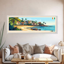 Load image into Gallery viewer, Divo, Ivory Coast Travel Poster Panoramic Canvas Print, Divo, Ivory Coast Painting, Ivory Coast Art, Divo Travel Art, Guest Room Painting