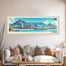 Load image into Gallery viewer, East London, South Africa Travel Poster Panoramic Canvas Print, East London, South Africa Painting, South Africa Art, East London Travel Art, Guest Room Painting