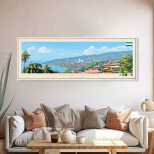 Carregar imagem no visualizador da galeria, Freetown, Sierra Leone Panoramic Travel Poster Canvas Print, Freetown, Sierra Leone Painting, Sierra Leone Art, Freetown Travel Art, Guest Room Painting