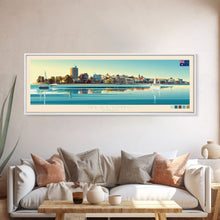 Load image into Gallery viewer, Geelong, Australia Travel Poster Panoramic Canvas Print, Geelong, Australia Painting, Australia Art, Geelong Travel Art, Guest Room Painting