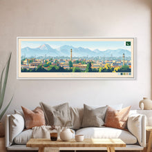 Load image into Gallery viewer, Rawalpindi, Pakistan Panoramic Travel Poster Canvas Print, Rawalpindi, Pakistan Painting, Pakistan Art, Rawalpindi Travel Art, Living Room Painting