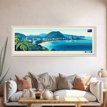 Load image into Gallery viewer, Tauranga, New Zealand Travel Poster Panoramic Canvas Print, Tauranga, New Zealand Painting, New Zealand Art, Tauranga Travel Art, Guest Room Painting
