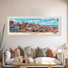 Load image into Gallery viewer, Antananarivo, Madagascar Panoramic Canvas Print, Antananarivo, Madagascar Painting, Madagascar Art, Antananarivo Travel Poster, Travel Art, Living Room Painting