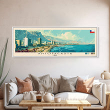 Load image into Gallery viewer, Antofagasta, Chile Panoramic Canvas Print, Antofagasta, Chile Painting, Chile Art, Antofagasta Travel Poster, Travel Art, Housewarming Gift