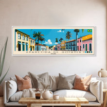 Load image into Gallery viewer, Aparecida de Goiania, Brazil Panoramic Canvas Print, Aparecida de Goiania, Brazil Painting, Brazil Art, Aparecida de Goiania Travel Poster, Travel Art, Guest Room Painting