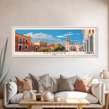 Load image into Gallery viewer, Arequipa, Peru Panoramic Canvas Print, Arequipa, Peru Painting, Peru Art, Arequipa Travel Poster, Travel Art, Guest Room Painting