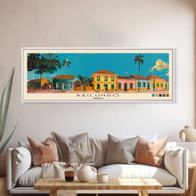 Load image into Gallery viewer, Bailundo, Angola Panoramic Canvas Print, Bailundo, Angola Painting, Angola Art, Bailundo Travel Poster, Travel Art, Vacation Gift