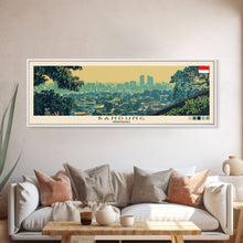 Load image into Gallery viewer, Bandung, Indonesia Panoramic Canvas Print, Bandung, Indonesia Painting, Indonesia Art, Bandung Travel Poster, Travel Art, Housewarming Gift