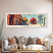 Load image into Gallery viewer, Banfield, Argentina Panoramic Canvas Print, Banfield, Argentina Painting, Argentina Art, Banfield Travel Poster, Travel Art, Guest Room Painting