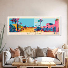 Load image into Gallery viewer, Banfora, Burkina Faso Panoramic Canvas Print, Banfora, Burkina Faso Painting, Burkina Faso Art, Banfora Travel Poster, Travel Art, Guest Room Painting