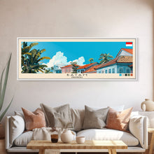 Load image into Gallery viewer, Batam, Indonesia Panoramic Canvas Print, Batam, Indonesia Painting, Indonesia Art, Batam Travel Poster, Travel Art, Vacation Gift