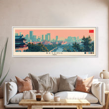 Load image into Gallery viewer, Beijing, China Panoramic Canvas Print, Beijing, China Painting, China Art, Beijing Travel Poster, Travel Art, Housewarming Gift