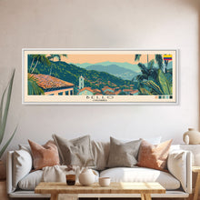 Load image into Gallery viewer, Bello, Colombia Panoramic Canvas Print, Bello, Colombia Painting, Colombia Art, Bello Travel Poster, Travel Art, Living Room Painting