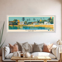 Load image into Gallery viewer, Bouake, Ivory Coast Panoramic Canvas Print, Bouake, Ivory Coast Painting, Ivory Coast Art, Bouake Travel Poster, Travel Art, Guest Room Painting
