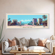 Load image into Gallery viewer, Brazzaville, Republic of the Congo Panoramic Canvas Print, Brazzaville, Republic of the Congo Painting, Republic of the Congo Art, Brazzaville Travel Poster, Travel Art, Guest Room Painting
