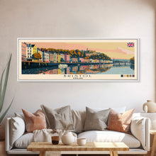 Load image into Gallery viewer, Bristol, England Panoramic Canvas Print, Bristol, England Painting, England Art, Bristol Travel Poster, Travel Art, Housewarming Gift