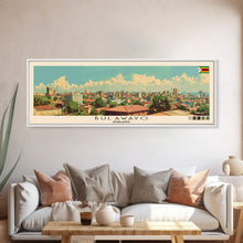 Cargar imagen en el visor de la galería, Bulawayo, Zimbabwe Panoramic Canvas Print, Bulawayo, Zimbabwe Painting, Zimbabwe Art, Bulawayo Travel Poster, Travel Art, Housewarming Gift