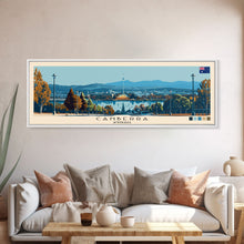 Carregar imagem no visualizador da galeria, Canberra, Australia Panoramic Canvas Print, Canberra, Australia Painting, Australia Art, Canberra Travel Poster, Travel Art, Guest Room Painting
