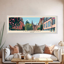Carregar imagem no visualizador da galeria, Canterbury, England Panoramic Canvas Print, Canterbury, England Painting, England Art, Canterbury Travel Poster, Travel Art, Vacation Gift