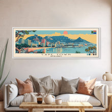 Carregar imagem no visualizador da galeria, Cape Town, South Africa Panoramic Canvas Print, Cape Town, South Africa Painting, South Africa Art, Cape Town Travel Poster, Travel Art, Housewarming Gift