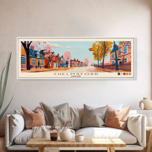 Cargar imagen en el visor de la galería, Chelmsford, England Panoramic Canvas Print, Chelmsford, England Painting, England Art, Chelmsford Travel Poster, Travel Art, Guest Room Painting