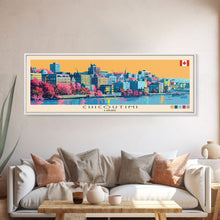 Cargar imagen en el visor de la galería, Chicoutimi, Canada Panoramic Canvas Print, Chicoutimi, Canada Painting, Canada Art, Chicoutimi Travel Poster, Travel Art, Guest Room Painting
