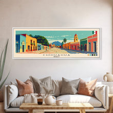 Cargar imagen en el visor de la galería, Chihuahua, Mexico Panoramic Canvas Print, Chihuahua, Mexico Painting, Mexico Art, Chihuahua Travel Poster, Travel Art, Vacation Gift