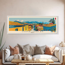Cargar imagen en el visor de la galería, Chimalhuacan, Mexico Panoramic Canvas Print, Chimalhuacan, Mexico Painting, Mexico Art, Chimalhuacan Travel Poster, Travel Art, Living Room Painting