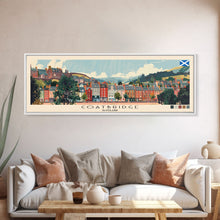 Cargar imagen en el visor de la galería, Coatbridge, Scotland Panoramic Canvas Print, Coatbridge, Scotland Painting, Scotland Art, Coatbridge Travel Poster, Travel Art, Guest Room Painting