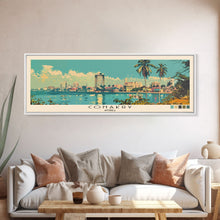 Cargar imagen en el visor de la galería, Conakry, Guinea Panoramic Canvas Print, Conakry, Guinea Painting, Guinea Art, Conakry Travel Poster, Travel Art, Vacation Gift