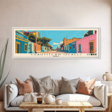 Load image into Gallery viewer, Cuautitlan Izcalli, Mexico Panoramic Canvas Print, Cuautitlan Izcalli, Mexico Painting, Mexico Art, Cuautitlan Izcalli Travel Poster, Travel Art, Guest Room Painting