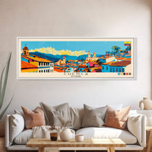 Load image into Gallery viewer, Cuenca, Ecuador Panoramic Canvas Print, Cuenca, Ecuador Painting, Ecuador Art, Cuenca Travel Poster, Travel Art, Guest Room Painting