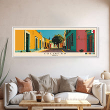Load image into Gallery viewer, Culiacan, Mexico Panoramic Canvas Print, Culiacan, Mexico Painting, Mexico Art, Culiacan Travel Poster, Travel Art, Living Room Painting