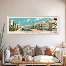 Load image into Gallery viewer, Damascus, Syria Panoramic Canvas Print, Damascus, Syria Painting, Syria Art, Damascus Travel Poster, Travel Art, Guest Room Painting